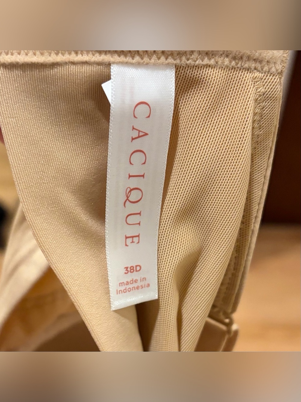 NWT Cacique Beige Lightly Lined Full Coverage Comfort Bliss Underwire Bra - 38D - Picture 5 of 6